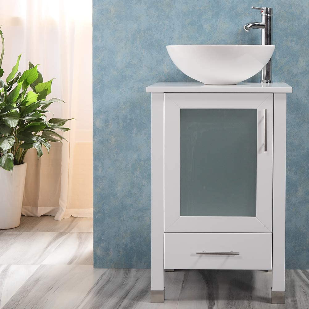 20" Bathroom Vanity with Ceramic Sink Combo Stand Cabinet