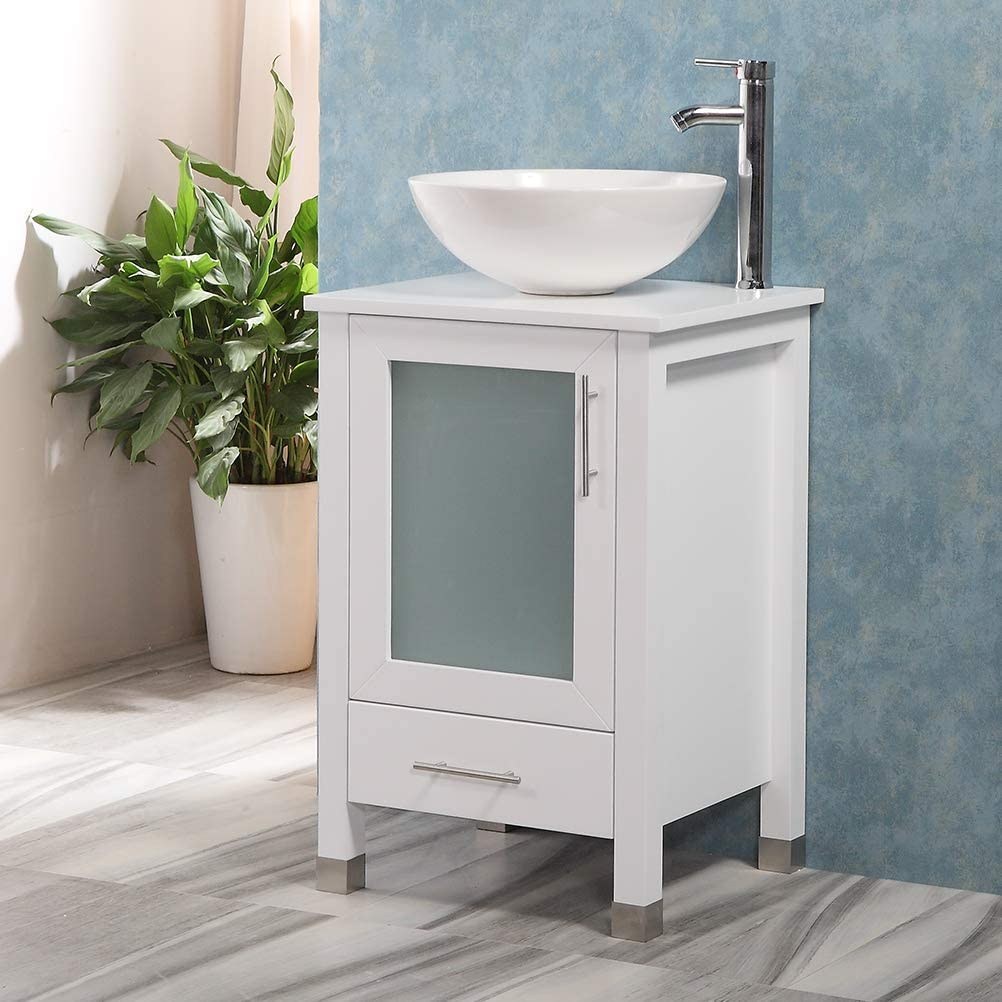 20" Bathroom Vanity with Ceramic Sink Combo Stand Cabinet