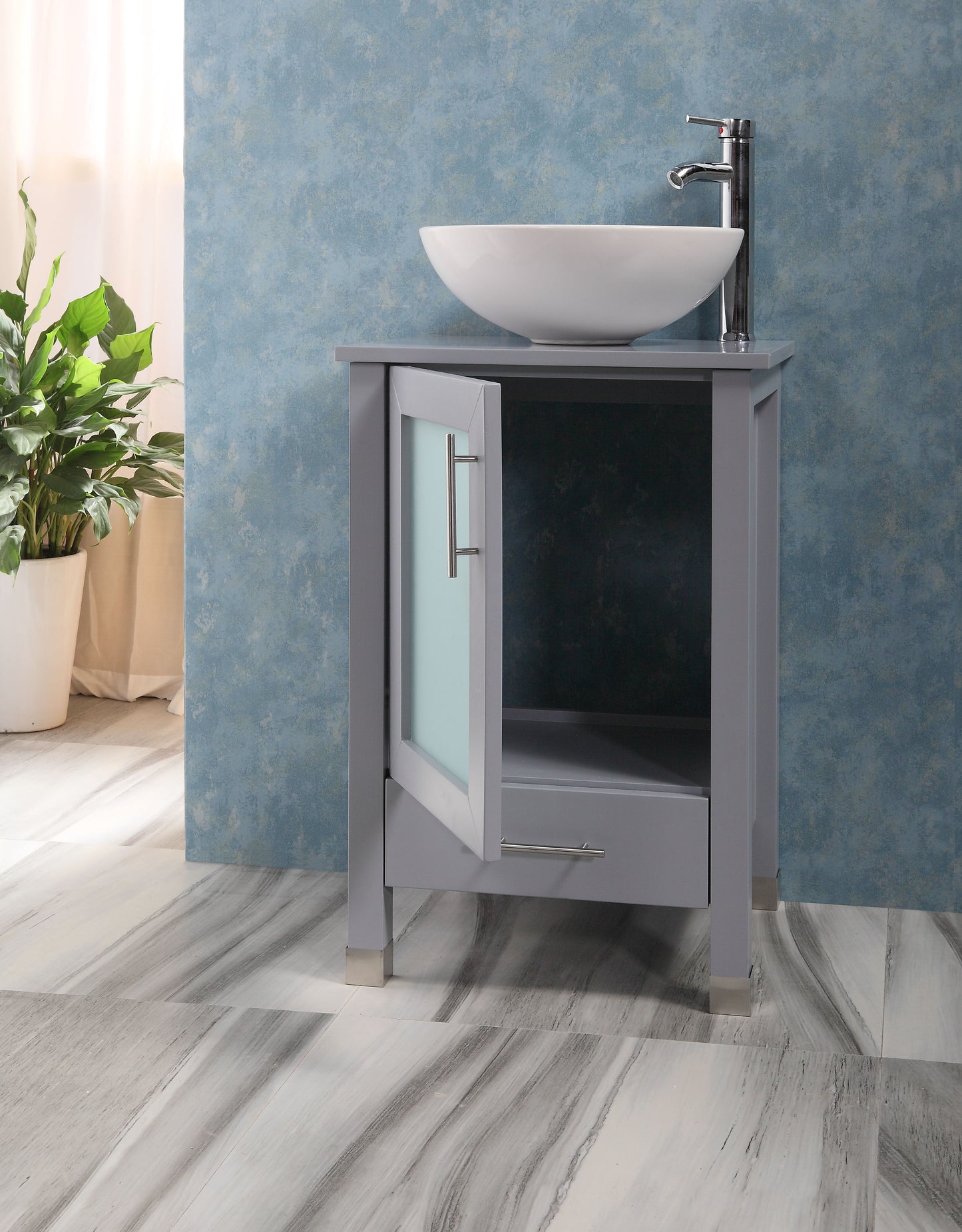 20" Bathroom Vanity with Ceramic Sink Combo Stand Cabinet