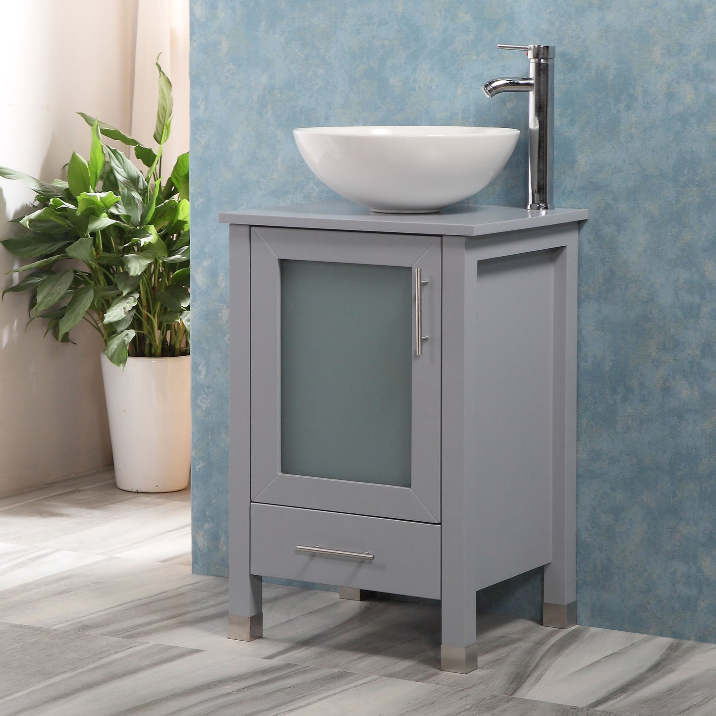 20" Bathroom Vanity with Ceramic Sink Combo Stand Cabinet